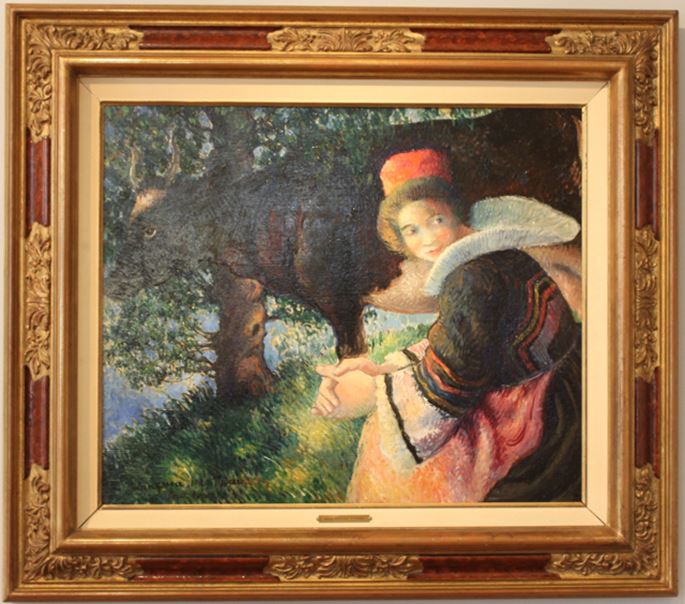 Georges Manzana Pissarro - Bretonne à la Vache  | MasterArt